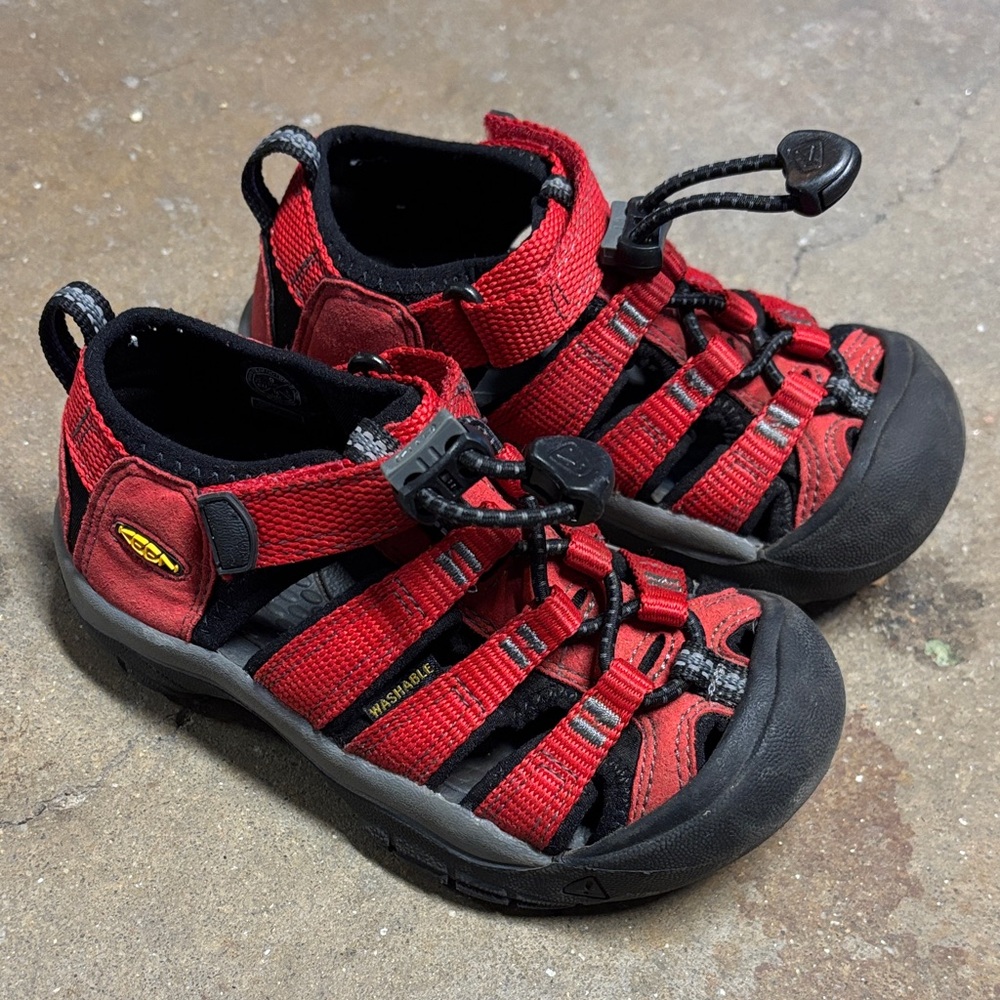 Keen Kids Red and Black shoes